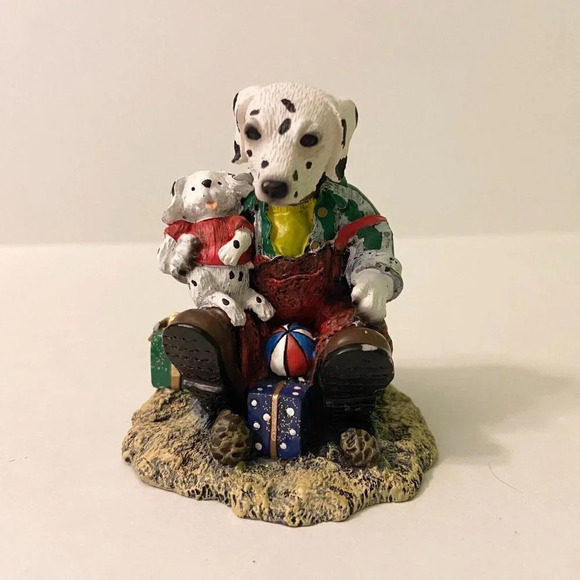 Dalmation  with Puppy Bobble Head Dog Figure 3 Inch Tall Innovation - Picture 1 of 11